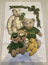 Vintage tea towel Dish Towel Irish linen Harrods Unused Adorable Bear Gr... - €15,48 EUR