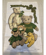 Vintage tea towel Dish Towel Irish linen Harrods Unused Adorable Bear Gr... - €15,22 EUR