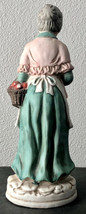 Vintage 8&quot; Lady With Basket Of Apples Ceramic Figurine No Marking - £6.14 GBP
