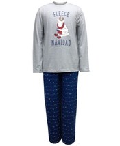 allbrand365 designer Matching Mens Fleece Navidad Pajama Set, Small - £43.26 GBP