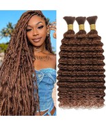 Human Braiding Hair for Boho Braids 150g 18 Inch Auburn Brown Curly Boho... - $90.99