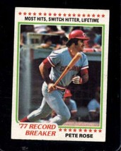 1978 Topps #5 Pete Rose Vgex Reds Rb *X101386 - £3.85 GBP