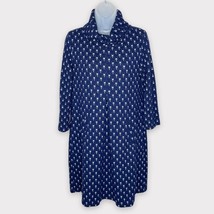 TYLER BOE navy &amp; white print cozy Kim Cowl dress size small office work career - £44.89 GBP