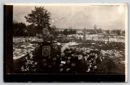 RPPC Burial Grave Flowers Photo Cemetery Lestikow Benzin Family Postcard A38 - £13.43 GBP