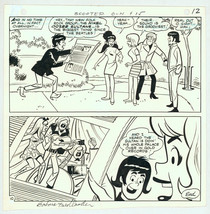 1968 Swing with Scooter #15 DC Comic Teen Comedy Original Art SIGNED The Beatles - $197.99