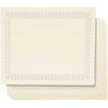 48Pack Blank Certificate Award Printer Gold Paper Silver Foil Pattern 8.... - £18.08 GBP