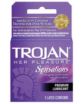 Trojan Her Pleasure Condoms - Box Of 3 - £9.38 GBP