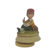 Vtg Little Boy Painting Musical Figurine Plays Do Re Mi Paint Pallette READ - $146.34 MXN