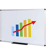 Dry Erase Board/Magnetic White Board, 48 X 32 Inches, Silver Aluminium - £99.24 GBP