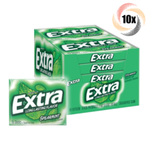 Full Box 10x Packs Wrigley&#39;s Extra Spearmint Flavor Gum | 15 Sticks Per Pack - £19.51 GBP