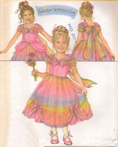 Childs Daisy Kingdom Easter Party Xmas Flower Girl Dress Over Skirt Pattern 3-6 - £11.14 GBP