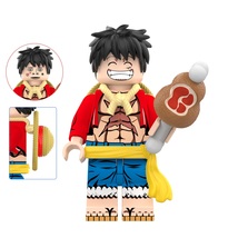 Luffy Eat Meat Straw Hat One Piece Minifigures Weapons and Accessories - £3.92 GBP