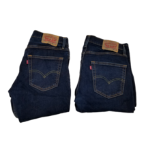 2 of Levis 502 Jeans Mens  Premium Regular Taper Dark Wash Stretch 30x31 - £27.29 GBP