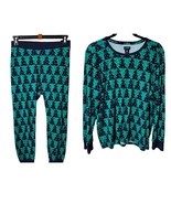 J. Crew Factory Women’s XXL Blue Green North Pole trees Pajama Set - $29.05