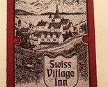 Swiss Village Inn Menu Payson Arizona 1978 - £45.30 GBP