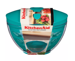 KitchenAid Salad and Fruit Spinner, Teal and Clear - £8.91 GBP