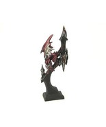 Metallic Red Dragon Guarding Castle Figurine 10&quot;  - $24.75