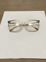 VTG New St. Moritz Cognac Fade Hipster Translucent Plastic Glasses  54-1... - £11.21 GBP