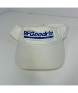 BF Goodrich White Visor Hat Cap Blue Embroidered Logo Adjustable Automotive - $8.28