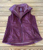 LL Bean Women’s Full zip Quilted Vest size M Maroon Sf11 - £19.33 GBP