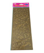 Best Creation Stickers Valentines Day Gold Hearts Love Acid Free Scrapbo... - £3.13 GBP