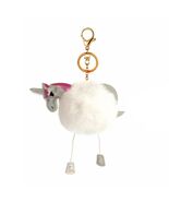 UNICORN KEYCHAIN 6&quot; Cute Soft Fluffy Pom Pom Key Chain Ring Fun Girl Gif... - $53.84 MXN