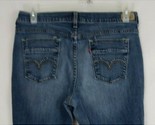 Levi&#39;s 515 Bootcut Dark Wash Embroidered Distressed Jeans Size 12M  32/29 - $24.24
