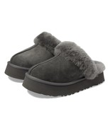 UGG Women's Disquette Platform Slippers Shoes Charcoal New In Box - $1,620.15 MXN
