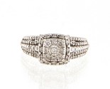Diamond Women&#39;s Cluster ring 10kt White Gold 414394 - £239.74 GBP