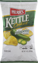 Herr's Kettle Cooked Potato Chips Jalapeno - 8 Oz. (4 Bags) - £27.82 GBP