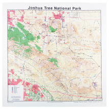 Printed Image Joshua Tree National Park Bandanna 22&quot; x 22&quot; Topographical Map - £8.44 GBP