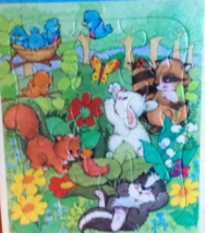 Vintage Frame Tray Animals and Birds Children&#39;s Spring Discovery Puzzle ... - $13.99