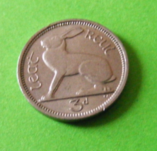 Ireland: 1964 Irish Threepence Coin - Superb High Grade Bunny Rabbit Cel... - $6.50