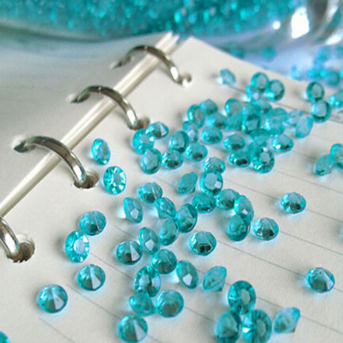 10000pcs Water Blue Acrylic 4.5mm Diamond Confetti Wedding Table Scatter Party - $9.04
