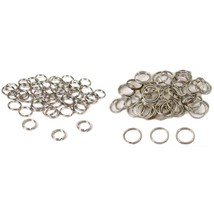 Nickel Plated Split Rings For Connecting Jewelry 9mm &amp; 12mm Kit 100 Pcs - £7.97 GBP