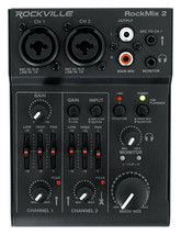 Rockville RockMix 2 Channel Mic/Instrument Pro Recording Mixer+USB Interface/EQ - £80.22 GBP