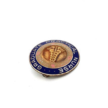 Vintage Signed Gold Filled JLD March 1979 Enamel Practical Nurse Graduate Brooch - £33.23 GBP