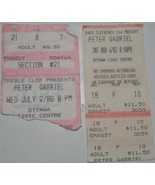 Peter Gabriel 2 Ottawa Ticket Stubs 1980-82 Civic Ctr China Tour Playtim... - £11.67 GBP