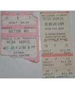 Peter Gabriel 2 Ottawa Ticket Stubs 1980-82 Civic Ctr China Tour Playtim... - $14.77