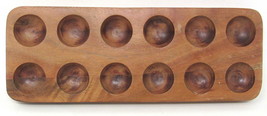 Egg Tray Wood for 1 Dozen Eggs Wooden Counter Storage 12 inches US Seller C - £18.04 GBP