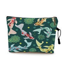 Creative Goldfish Sea Turtle Horse Print Women Cosmetic Bags Cute Casual Travel  - £11.77 GBP