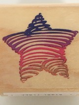 Stampendous Small Star Stripe Patriotic Card Making Craft Mounted Rubber Stamp - £7.11 GBP