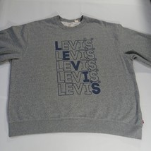 Levi's Relaxed Fit Crewneck Men’s 2XL Gray Cotton Blend Long Sleeve Sweatshirt image 11