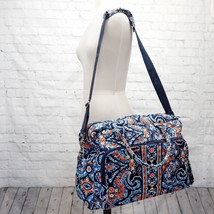 ❤️ VERA BRADLEY Marrakesh Weekender Travel Duffel Carry On Blue Orange T... - £50.31 GBP