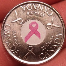 Gem Unc Canada 2006 Breast Cancer Pink Ribbon Quarter~Free Shipping - £3.12 GBP