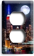 NEW YORK CITY MANHATTAN NIGHT SKYLINE STARS MOON DUPLEX OUTLET COVER PLA... - £7.42 GBP