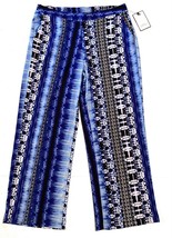 New Dana Buchman Women&#39;s Crepe Wide Leg Palazzo Pants Multi Color L - £31.64 GBP