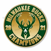 Milwaukee Bucks Champions 2021 Round  Decal - £3.14 GBP+