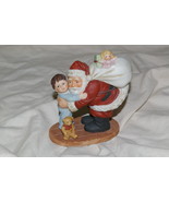 Homco Santa Hugging Boy Figurine 5261 Home Interiors &amp; Gifts - £7.83 GBP