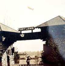RPPC Fort Lewis Zeppelin Blimp Washington 1920s Entrance Pacific NW Elli... - £23.69 GBP